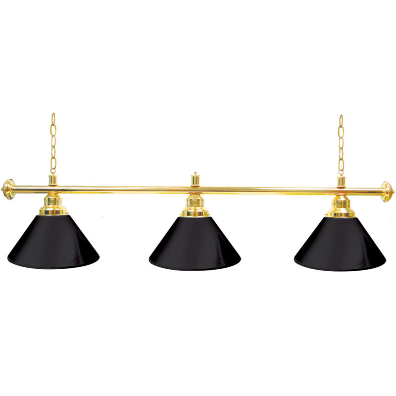 Premium 3 - Light Pool Table Lights Pendant, Gold, Black
