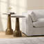Table d'appoint en aluminium Golbez, laiton antique-280332232
