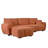 110" Modular Sectional Sofa, L Shape With Extra-Large Seat, Pull-Line Design, Movable Ottoman, High Density Foam, Free Combination, Sturdy Metal&Wood Frame, Boucle Fabric