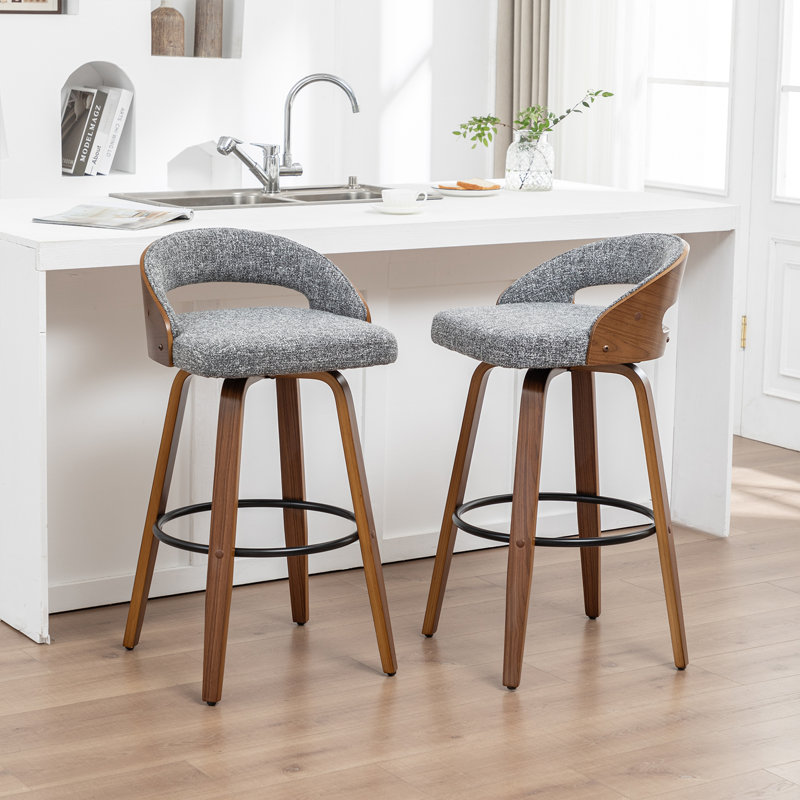 Swivel Upholstered Counter Stool, Bar Stool (30" Seat Height)