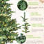 Arbre de Noël de 7 pi avec 400 lumières DEL blanc chaud, 941 pointes Pe +, base en bois pour Noël artificiel festif, décoration de branche-1273645961