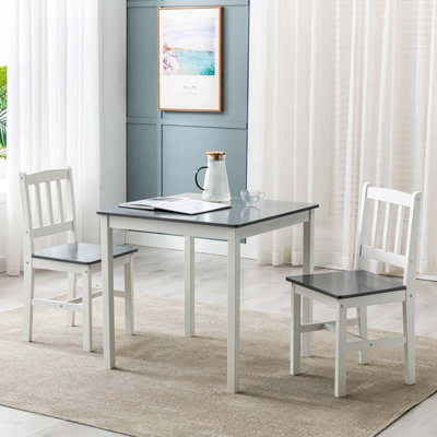 Abhir 2 - Person Pine Solid Wood Dining Set
