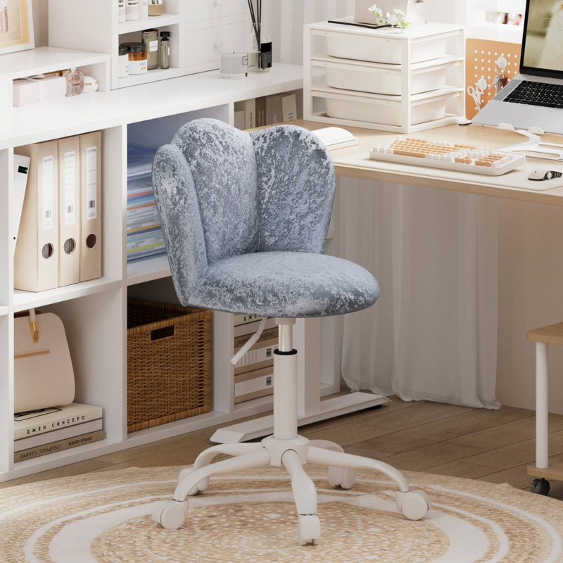 Office Chair, Blue Velvet
