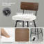 Swivel Upholstered Counter Stool with Metal Frame-1034074929