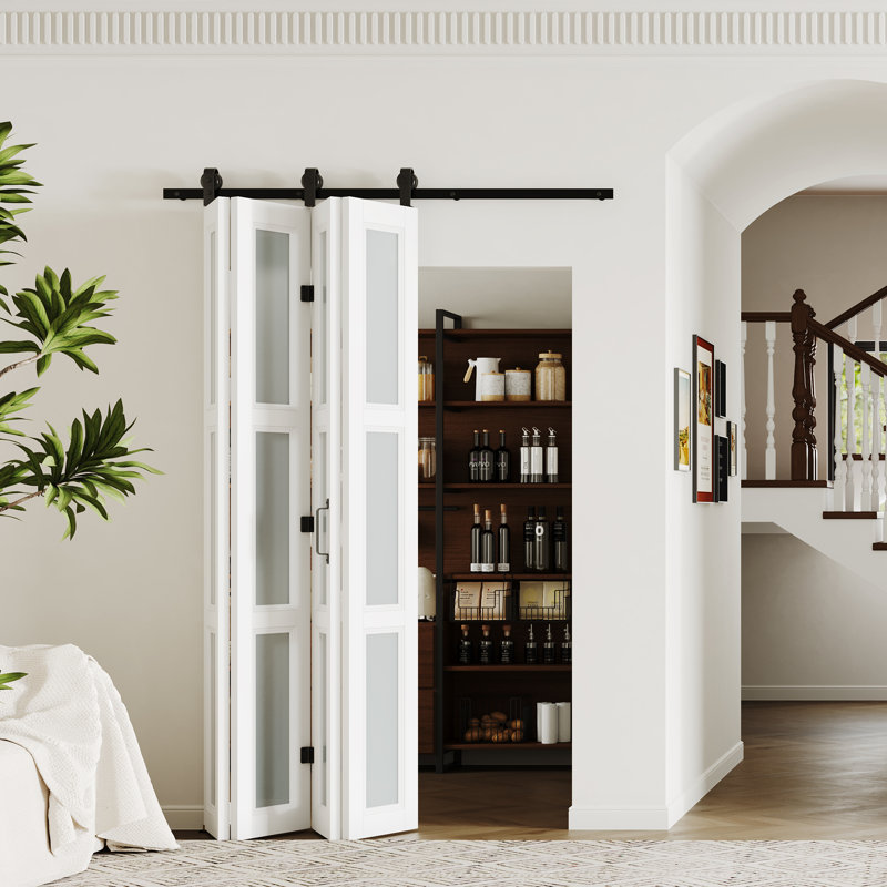 Porte de grange pliante en verre - 3 Lite