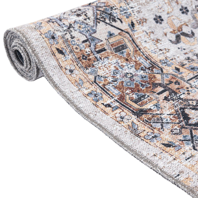 Bungalow Rose Washable Yara Rug, Square 7'1"