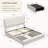 Kendrall Upholstered Platform Bed Frame with 2 Storage Drawers & LED Lighting-1083380693-1083380695