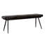 Bench With Firm Foam Cushion, Black Metal Legs For Support Cushion Bench, Components, Enhances Functionality