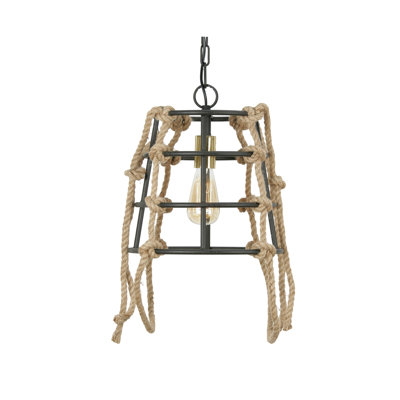 Oldham 1 - Light Black Lantern Pendant