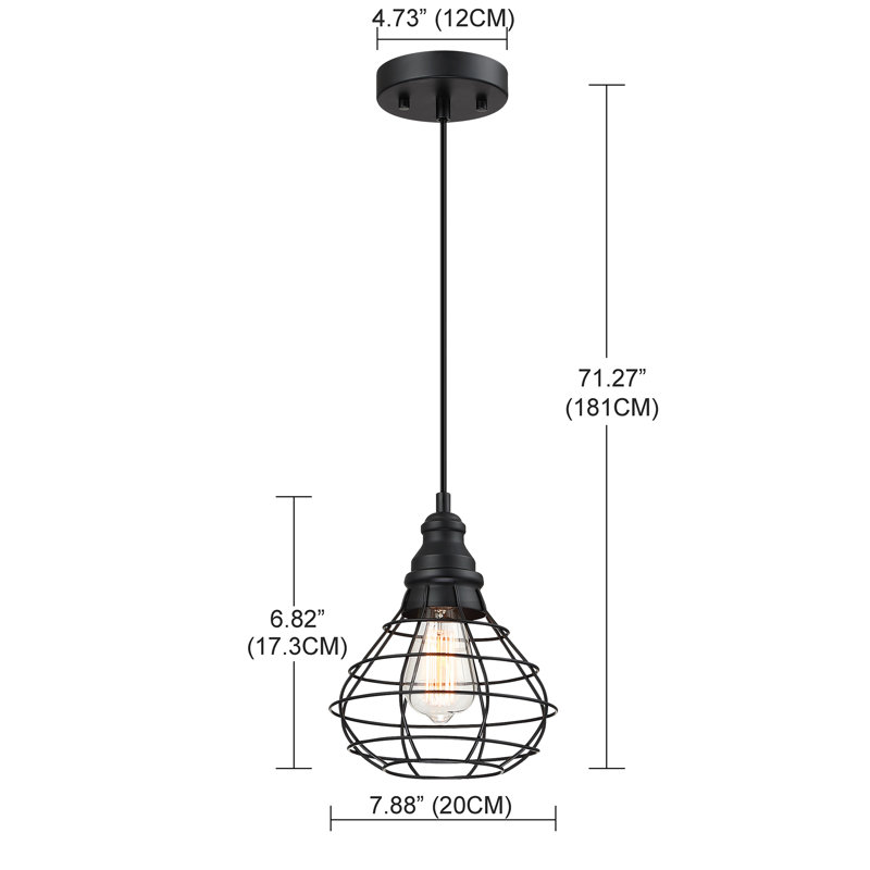 Luminaire suspendu géométrique 1 lumière