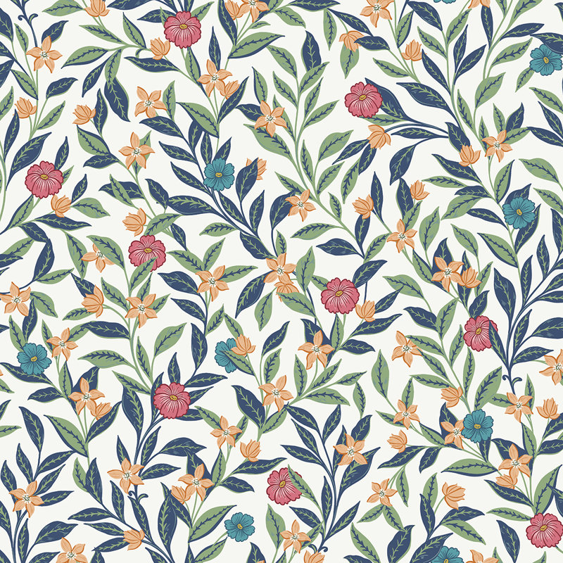 Rouleau de fleurs Addilee, Blanc / bleu / vert / orange / rose