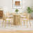 Round Dining Table For 4 People, Small Wood Kitchen Table With Sturdy Metal Base, Modern Round Dinner Table For Dining Room, Easy Assembly-119603071