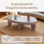 Table basse moderne 46 po x 29 po x 12 po - Gris ultrabrillant, sculpturale et fonctionnelle-1303676495