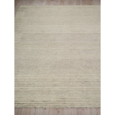 Oslo hand-knotted Ghazni Wool Gray/Cream Area Rug