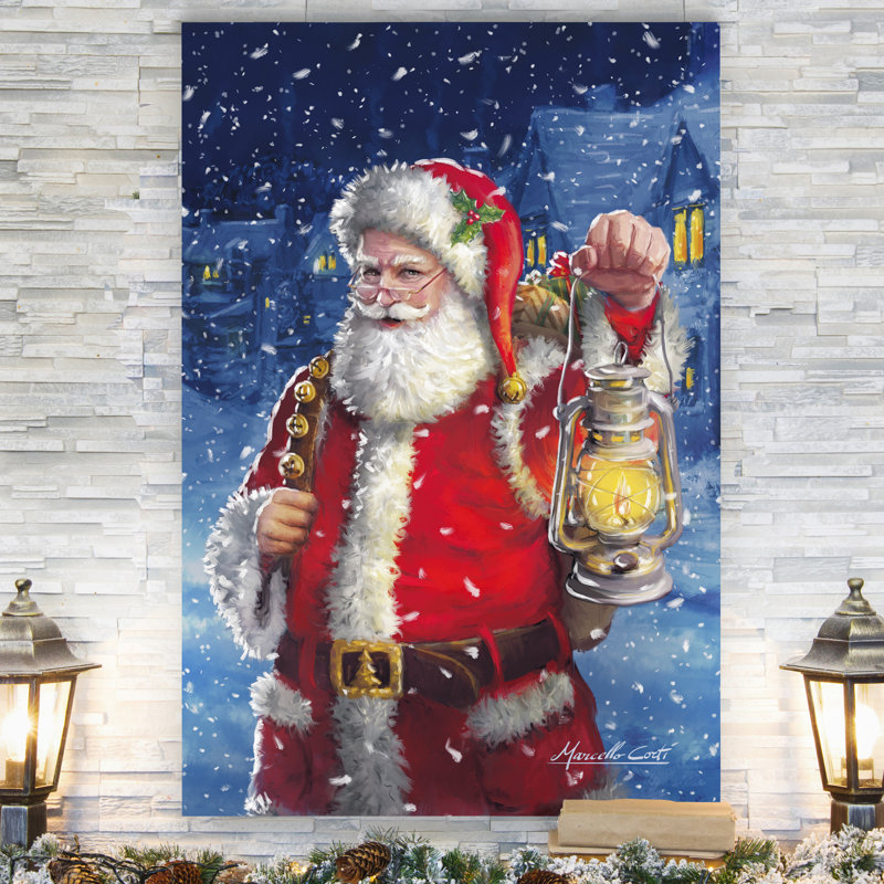 « pères noël light-gallery » par parvez taj,, impression sur toile tendue 1 pièce, H 12 po x l 8 po x P 1 po