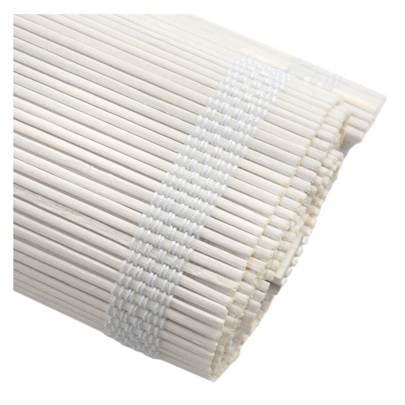 Store de fenêtre en bambou - blanc, L 36 po x L 72 po