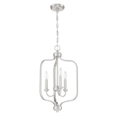 Lustre carrée 3 lumières de style bougie Nusbaum
