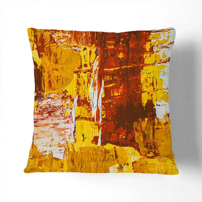 Abstract Square Cushion, 40 x 40 cm, Stone