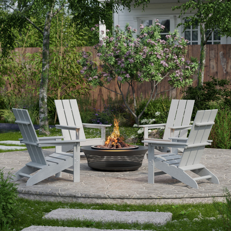 Freedom 4-Piece Modern Adirondack Conversation Set, White