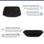 Lavabo de salle de bain en verre trempé noir mat L 18 po x l 14 po avec robinet Mocoloo-124049633-124049636