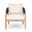 Fauteuil club d'extérieur en bois d'acacia