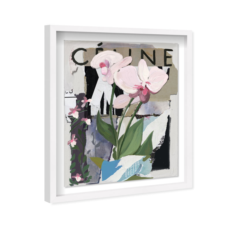 Fine Art Fashion Framed Graphic Art, 25.5"H x 31.5"W, White Shadowbox