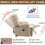 Fauteuil inclinable électrique en chenille de 23 po de large et à dossier haut avec massage par vibration à 8 points et chauffage lombaire-1607846550
