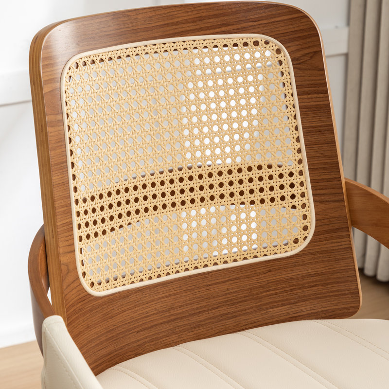 Tabouret de bar pivotant à hauteur de comptoir Darries, Beige, Tabouret de comptoir (siège d'une hauteur de 26,3