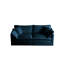 Chenille bleue 2 pour le salon, rembourrage en éponge, base en bois massif, espace de canapé confortable, rembourrage très respirant, détente