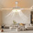 42 Inch Modern Retractable 6 Speed Dimmable Round Ceiling Fan With LED Lights and Remote Control