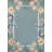 Abani Rugs Liburna Teal Garden Floral Border Indoor/Outdoor Area Rug-254766497