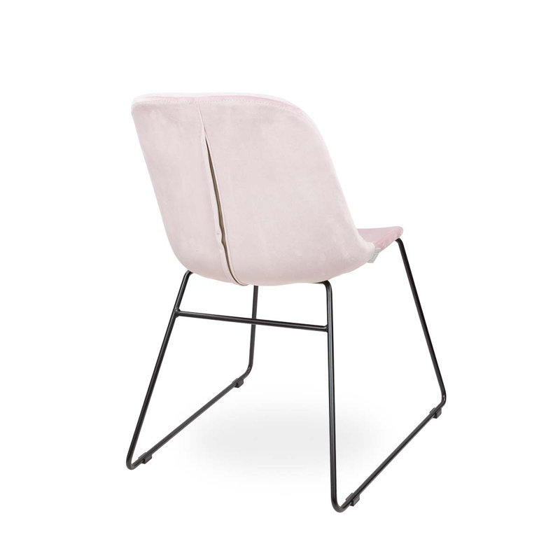43cm H Velvet Upholstered Side Chair, Pink