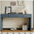 Curved TV cabinet with storage, wooden entryway table with 2 drawers, country style entryway TV cabinet, suitable for entryway, corridor, living room, navy blue-1303310188