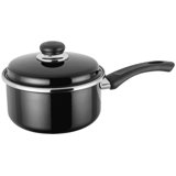 Judge Essentials,18cm Non-Stick Enamel Saucepan, 2.2L, Black
