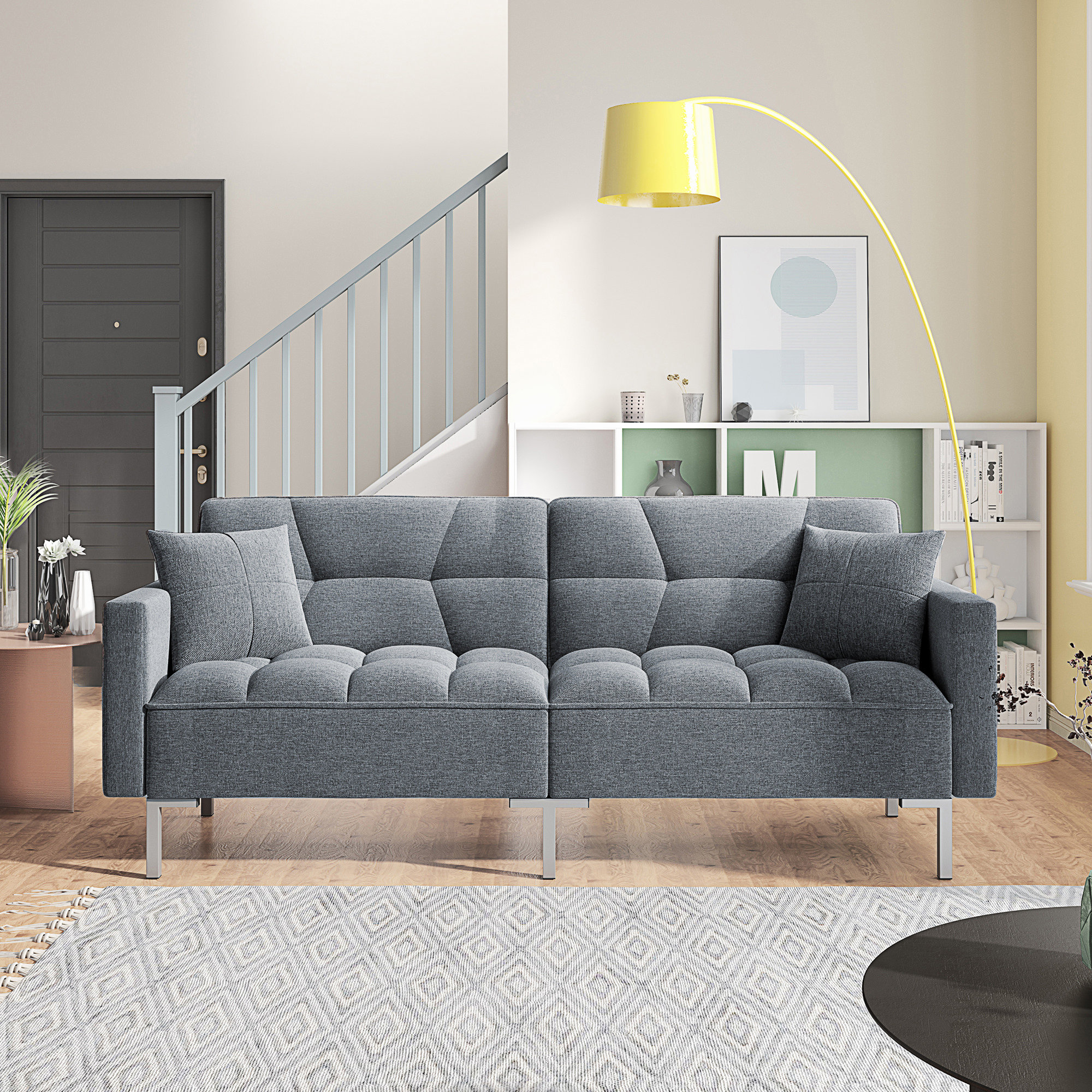 Lorell Quintessence Upholstered Sofa With Lumbar Support