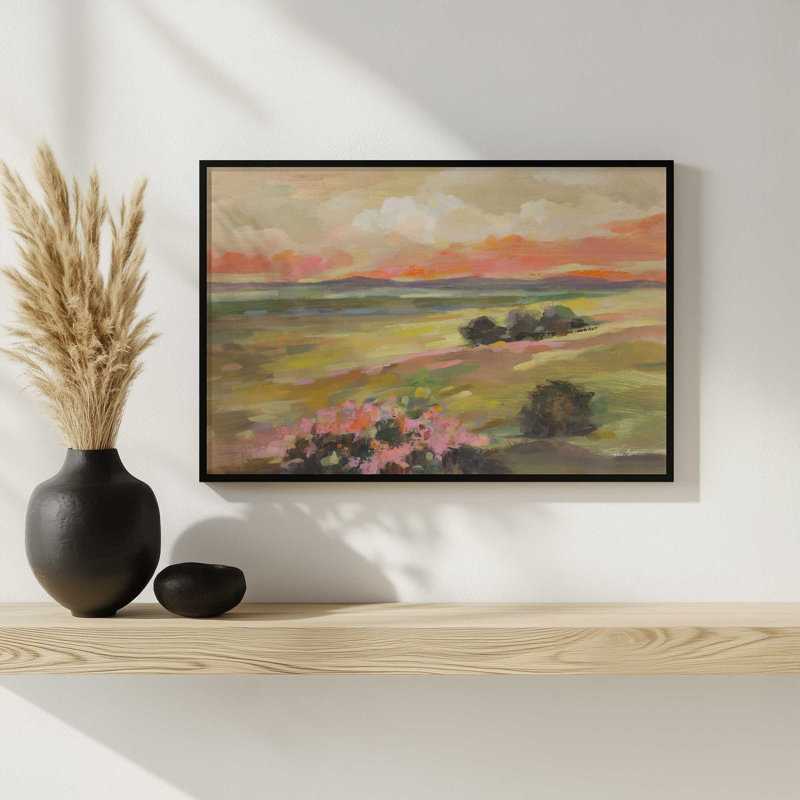 «Valley View» par Silvia Vassileva, reproduction d'art, H 8 po x l 12 po, Blanc