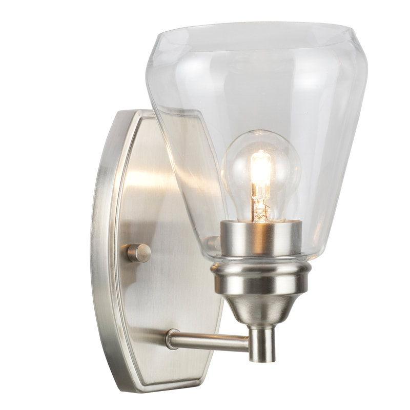 Crossman Dimmable Bath Sconce, Satin Nickel