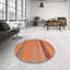 Tapis de zone orange/brun contemporain-1849858125
