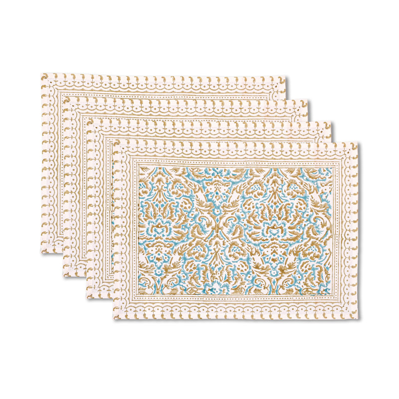 Ensemble de 4 napperons en coton Athena