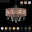 Vesca 6 Light 28in x 24in Chandelier with Gold Drum Shade in Heirloom Bronze with Clear Radiance Crystal-1473588508-1473588511-1473588515