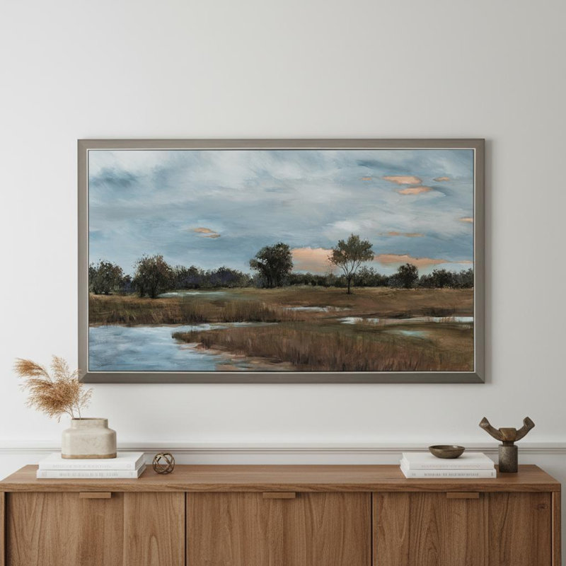 River Walk Silver, reproduction d'art encadrée