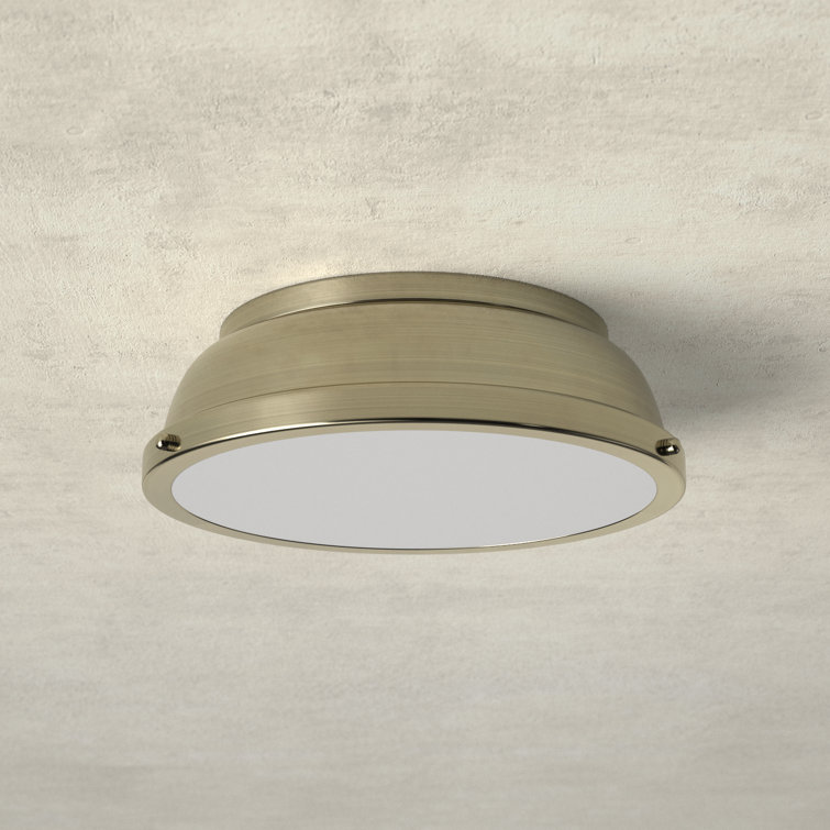 Calico 2 Light Steel Flush Mount