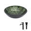 Elegant Bathroom Tempered Glass Sink, Vessel Sink With Faucet And Pop-Up Drain