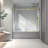 Frameless One Fixed And One Shifted Shower Door, 70MM 304 Stainless Steel Large Pulleys With Adjustable Soft Closing Function,With Nano Easy Cleaning And Stick Explosion-Proof Menbrance