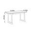 Bureau rectangulaire pratique en bois massif noir-129852958