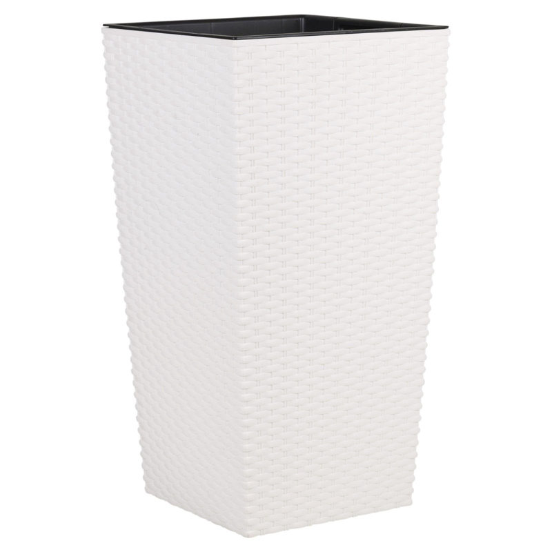 Pot Planter, White, 50cm H x 27cm W x 27cm D