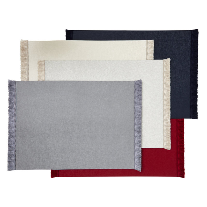 Aurora Vinyl Rectangle Placemats, Navy