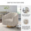 Fauteuil demi-tonneau pivotant en polyester de 29,5 po Neveah