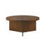 Round Coffee Table In Brown With Solid Veneer Top And Design, 36 , 16.5 H, Material Medium Walnut Wood Table, W, Color, Assembly Needed For Setup-289810481