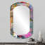 Bustamante Miami Sunset Celebration I - peinture abstraite, miroir décoratif asymétrique, miroir mural cylindrique moderne, impression sur métal-107247438